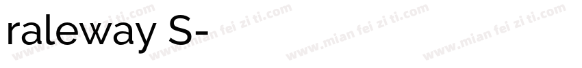 raleway S字体转换